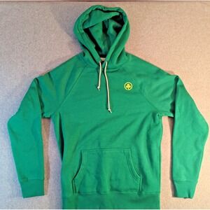 HOMAGE Hoodie Shamrock Kelly Green Drawstring Pullover Sweatshirt Size Medium